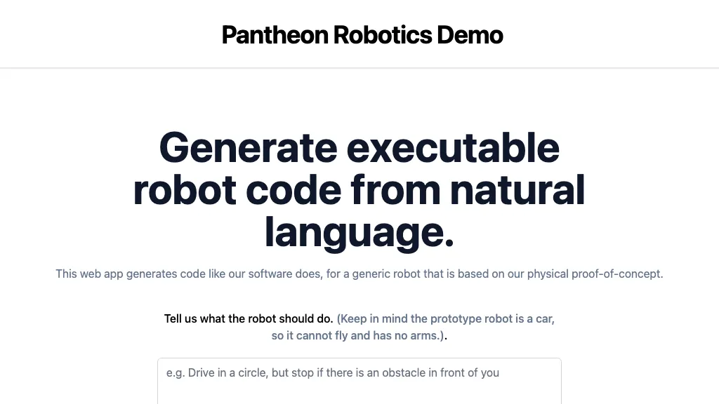 Pantheon Robotics website