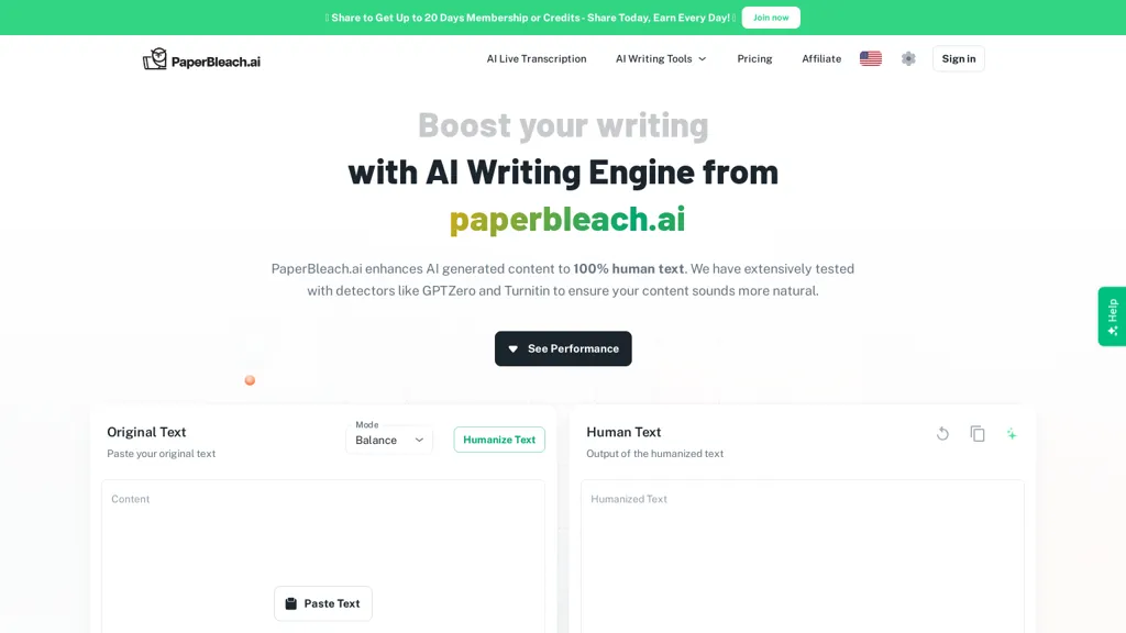 Paperbleach AI AI tool screenshot