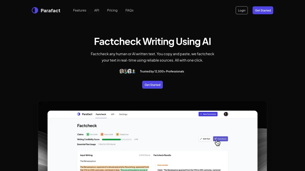 Parafact website