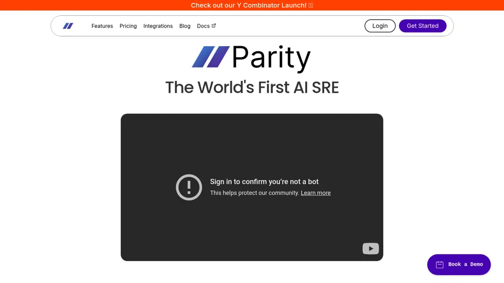 Parity (YC S24) AI tool screenshot