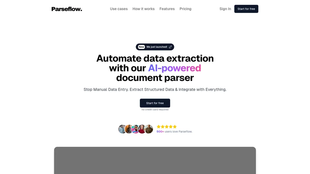Parseflow.io website