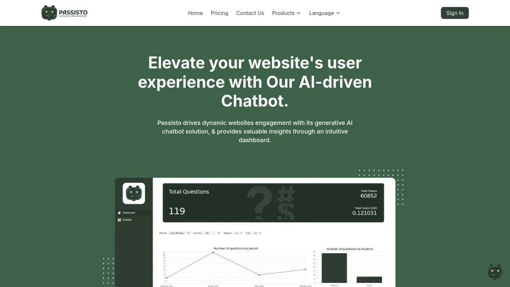 Passisto Online AI tool screenshot