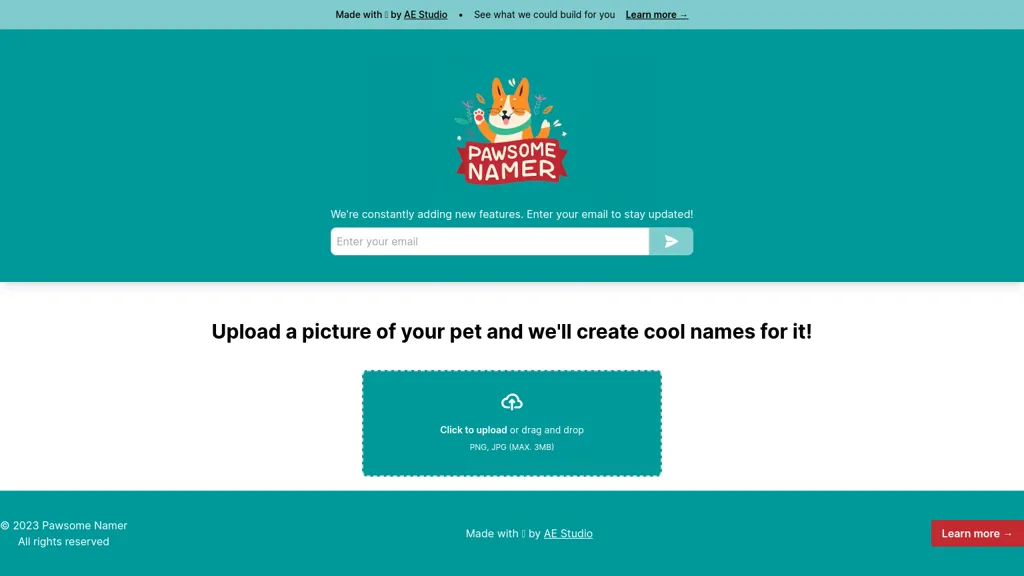 Pawsome namer website