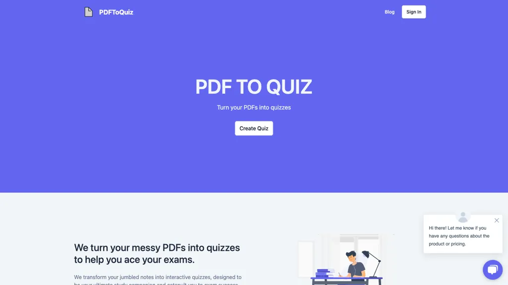 PDFToQuiz website