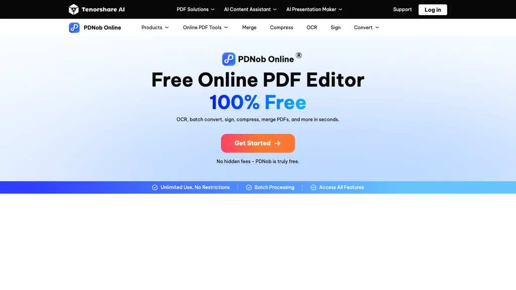 PDNob Online AI tool screenshot