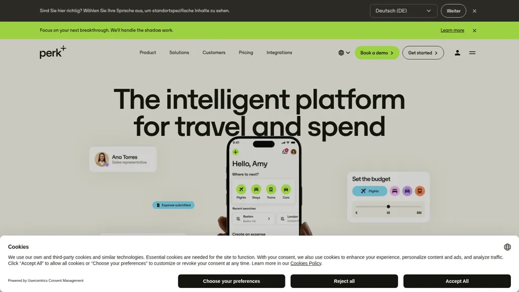 perk.com AI tool screenshot