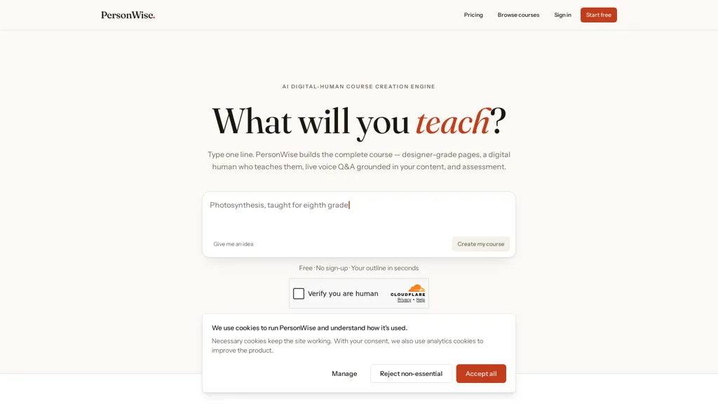Personwise AI AI tool screenshot