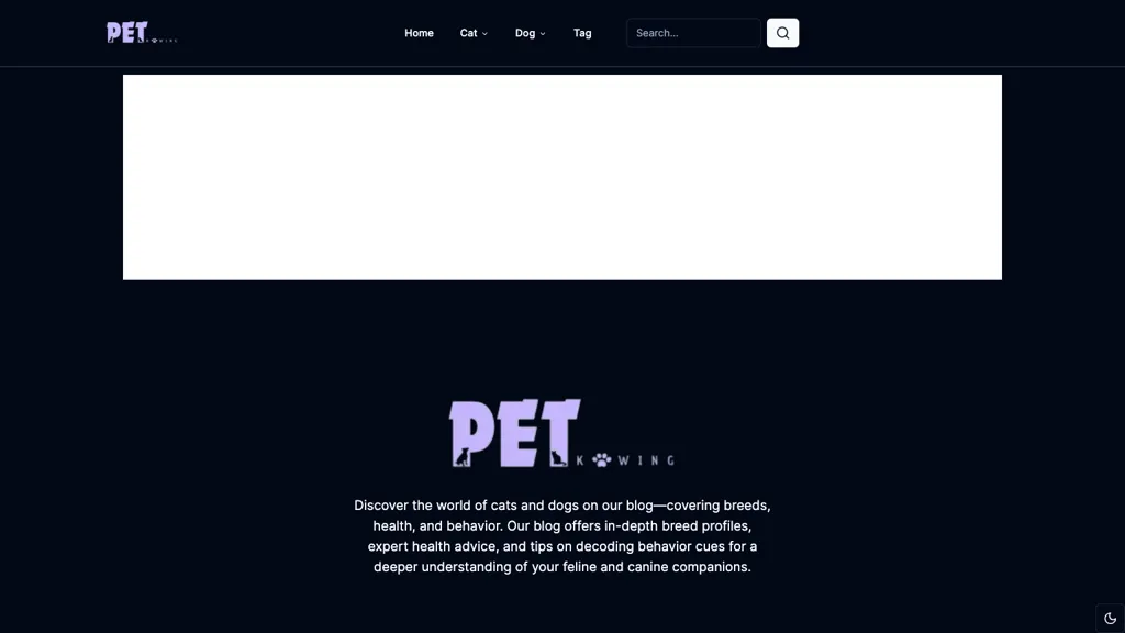 Pet-Knowing website