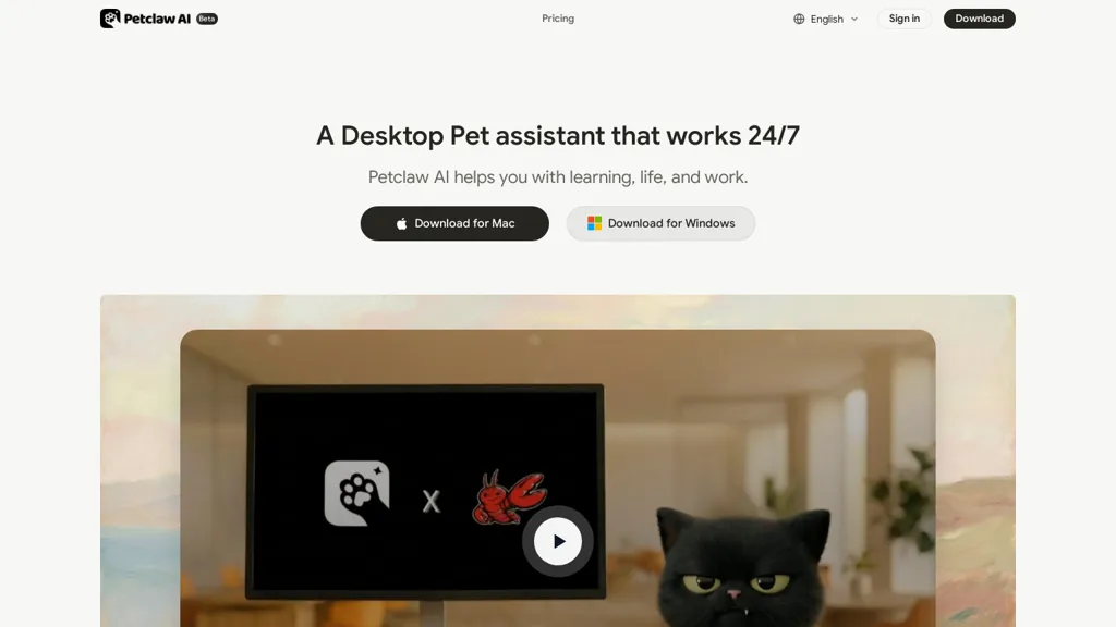 PetClaw AI AI tool screenshot