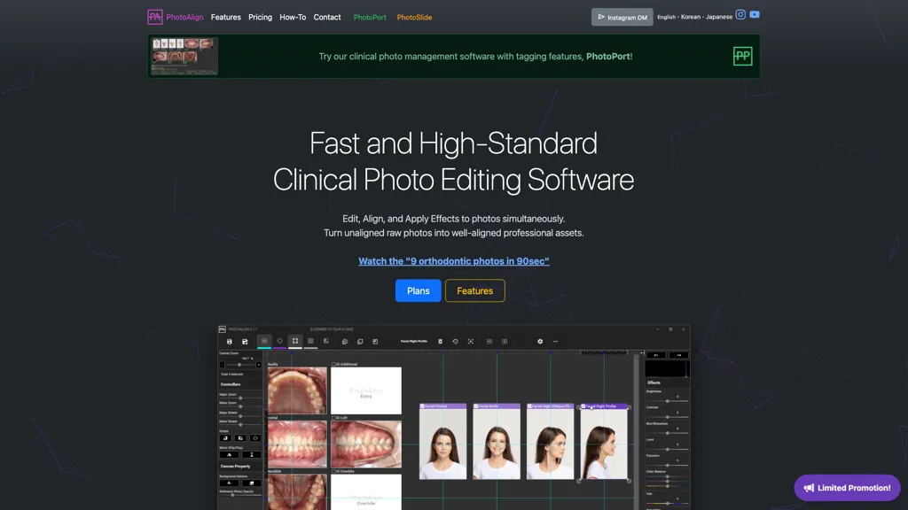 PhotoAlign Studio AI tool screenshot