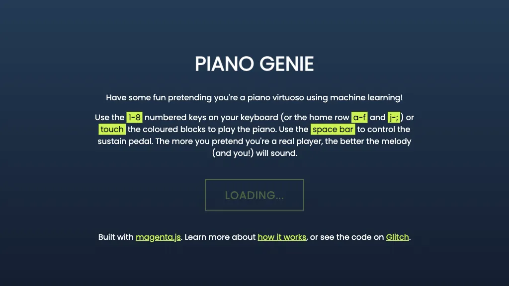 Piano Genie website