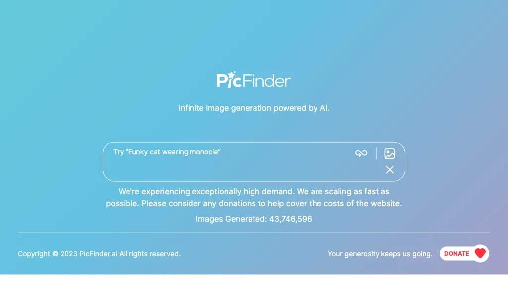 PicFinder website