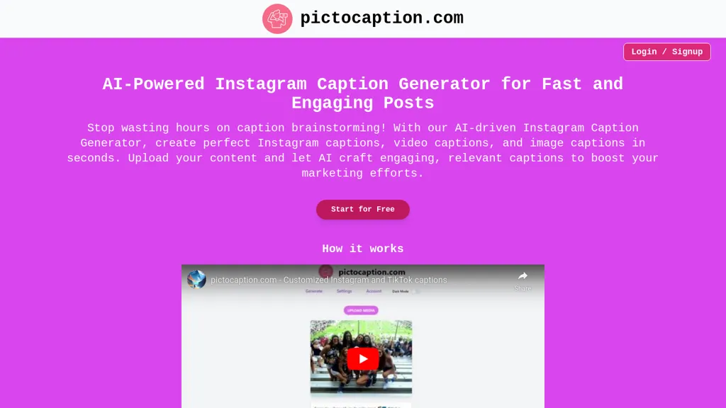 pictocaption website