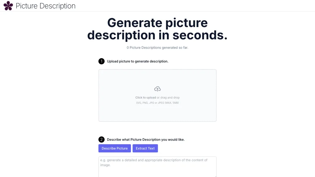Picture Description website