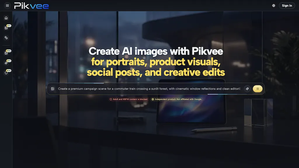 Pikvee AI tool screenshot