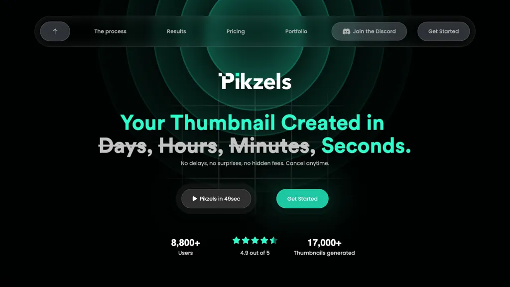 Pikzels AI website