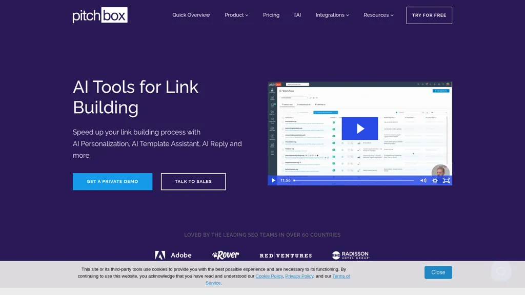 Pitchbox website