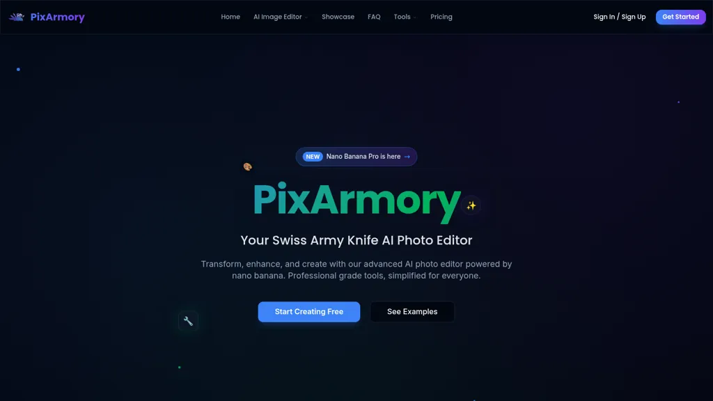 PixArmory AI tool screenshot