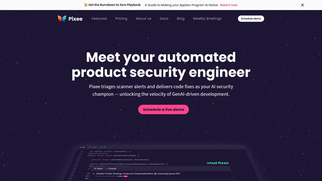 Pixeebot AI tool screenshot