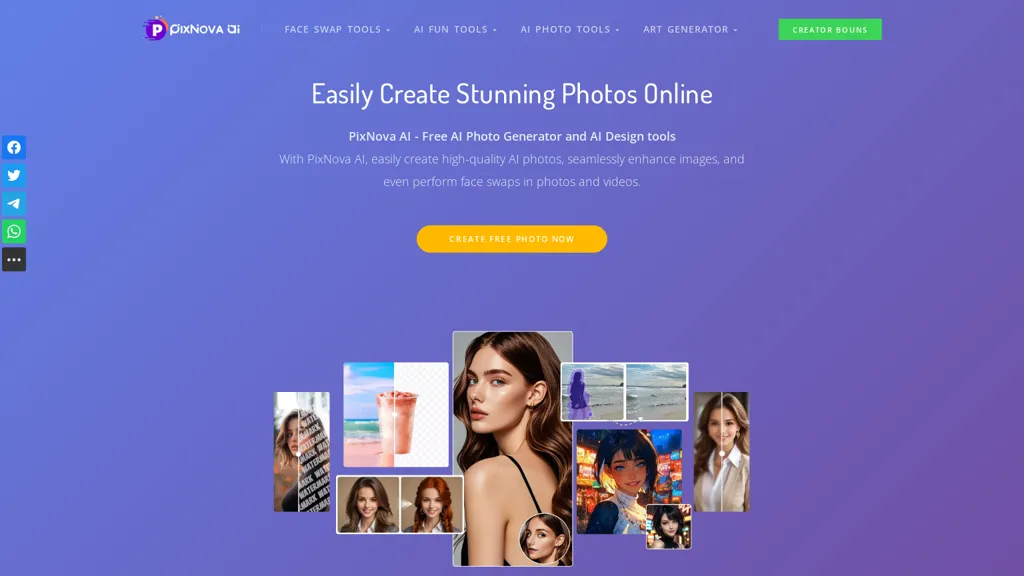 PixNova AI website