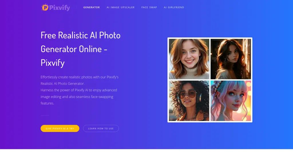 Pixvify AI website