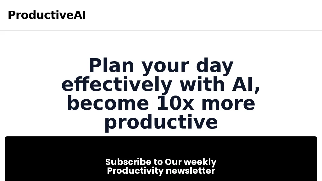 Plan My Day AI website