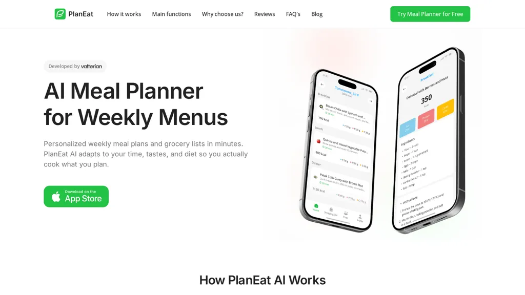 PlanEat AI AI tool screenshot