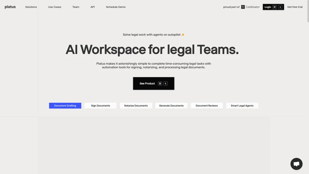 Platus (YC F24) AI tool screenshot