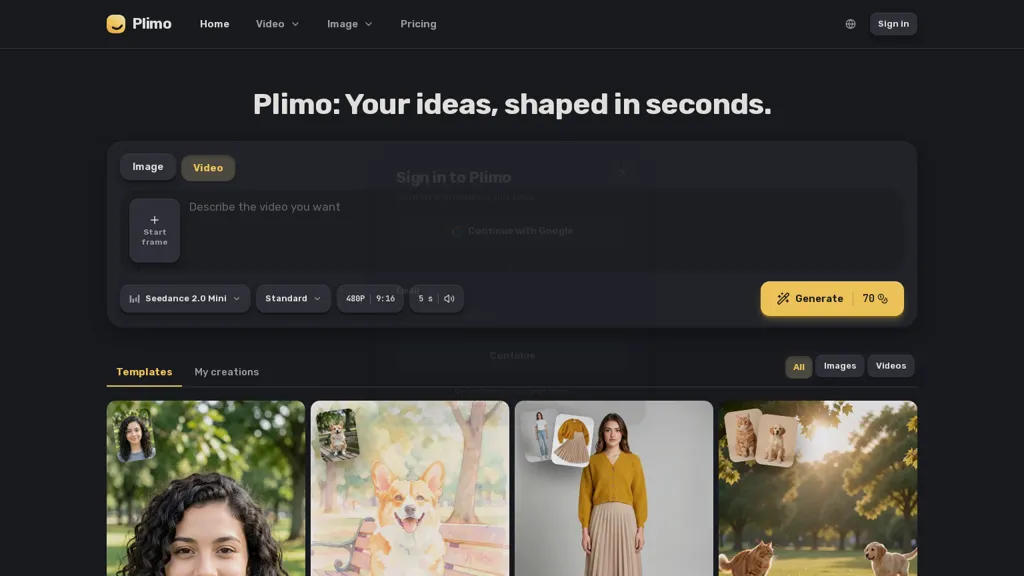 Plimo screenshot