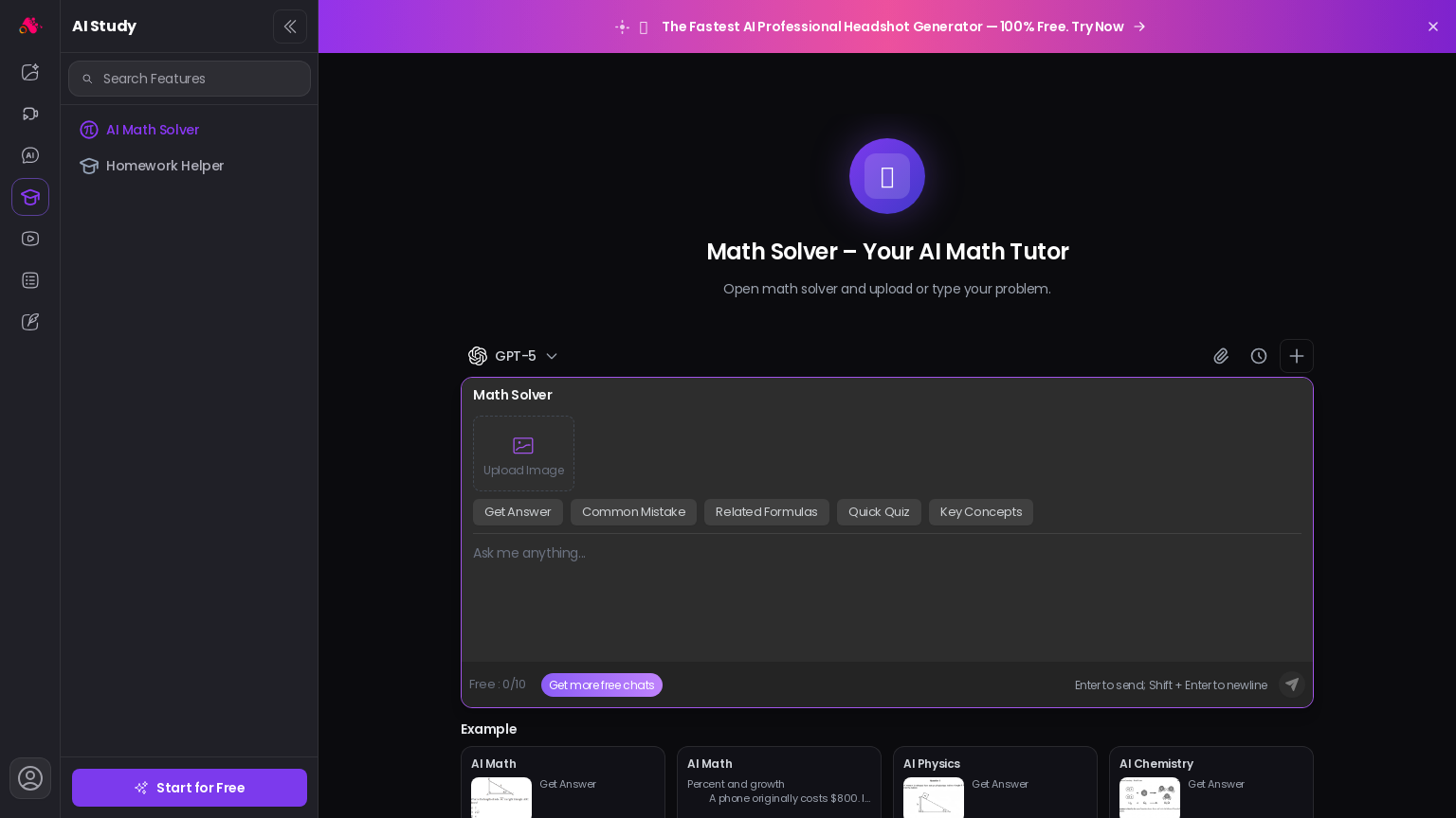 AI Math Solver - arting.ai - AI Homework Assistant Tool