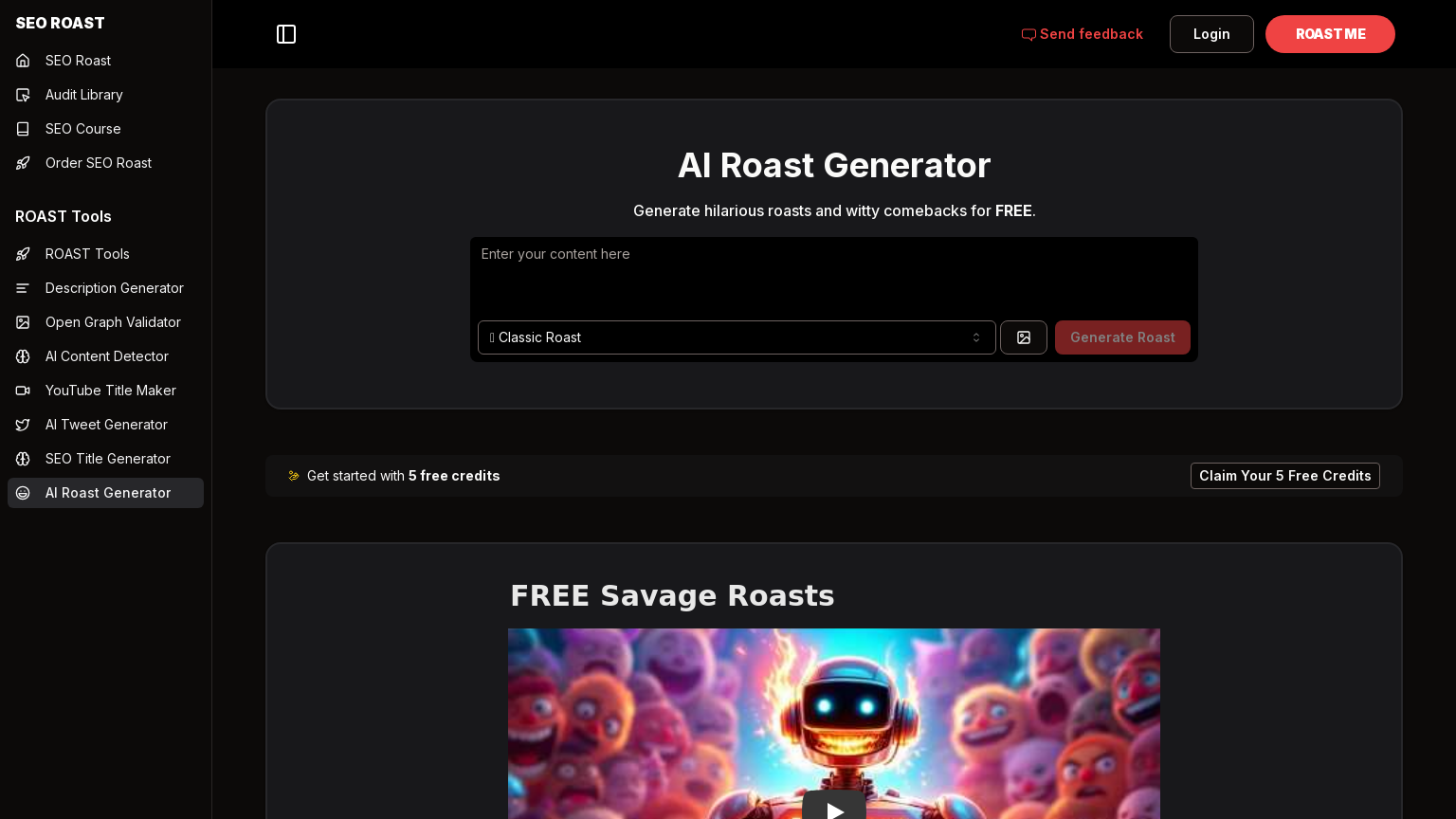 AI Roast Generator