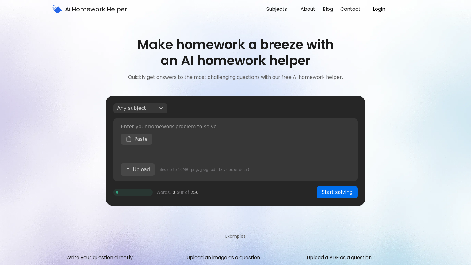 AI Homework Helper - AI Homework Assistant Tool