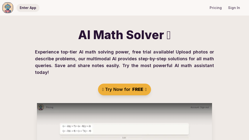 Ai math solver