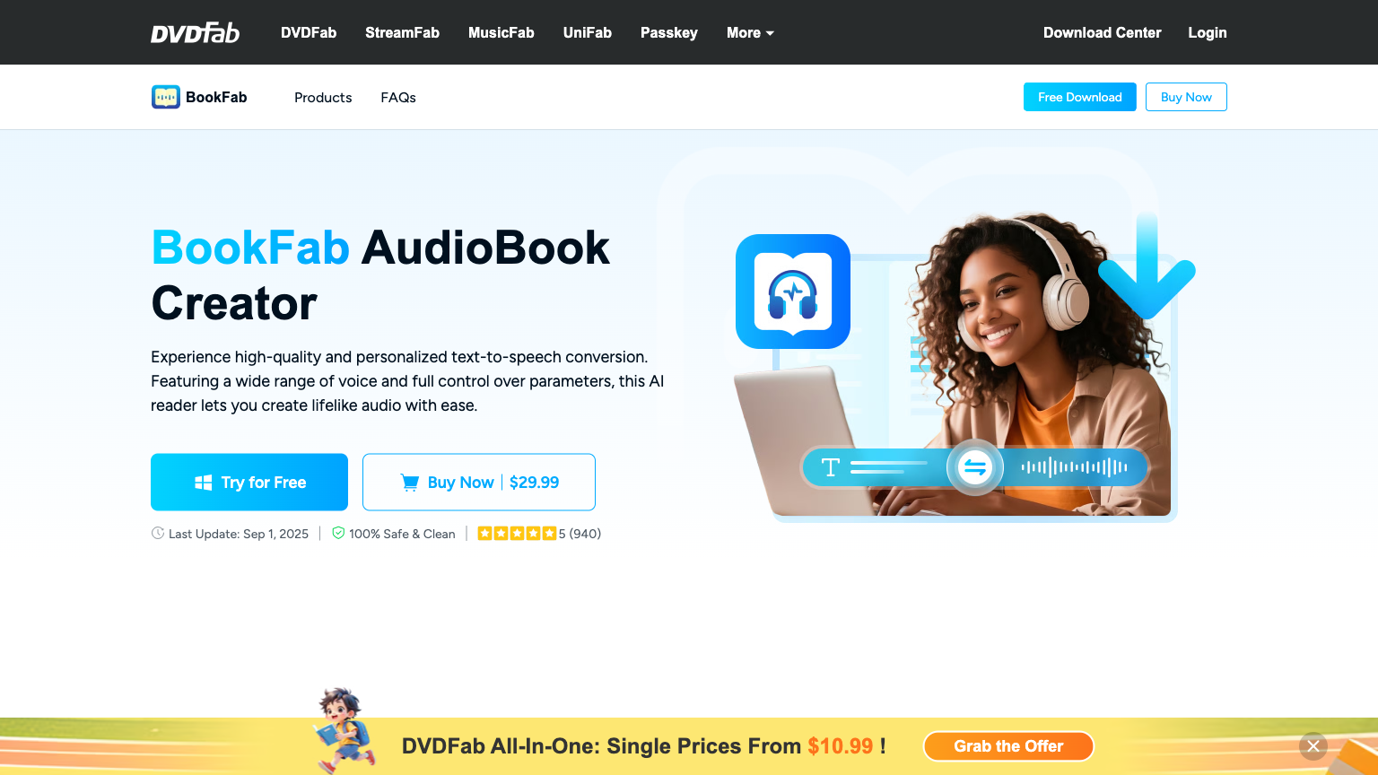 BookFab AudioBook Creator - AI Audio Generation Tool