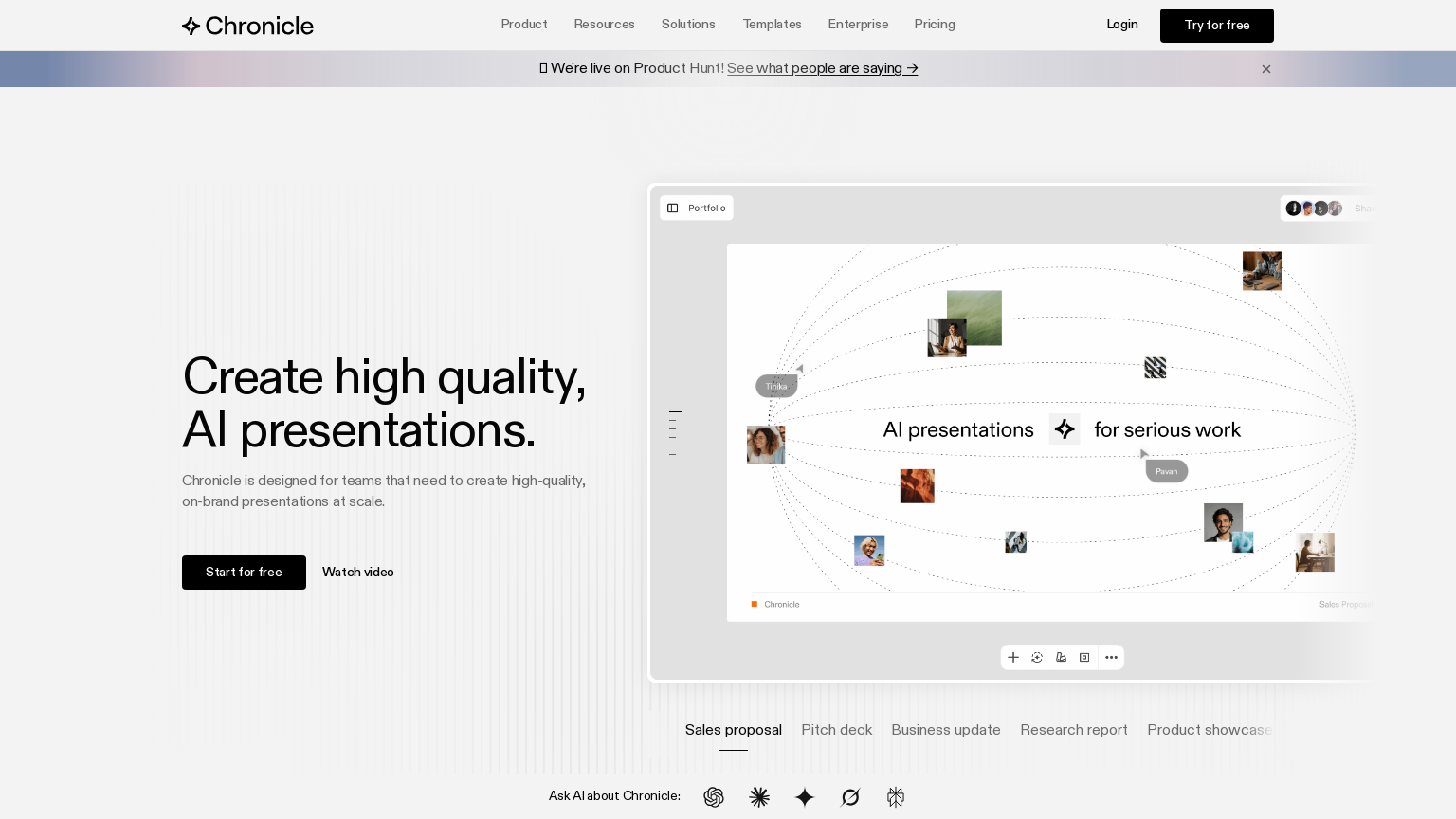 Chronicle AI - AI Presentations Tool