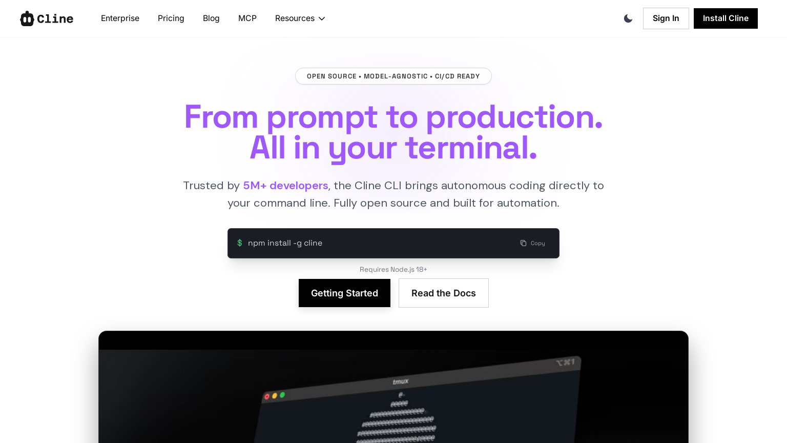 Cline CLI - AI Agents Tool