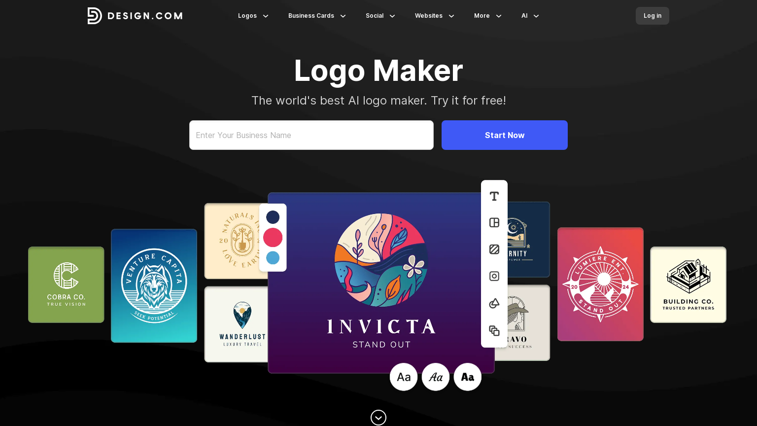 Design.com - Logo maker - AI Logo Generator Tool