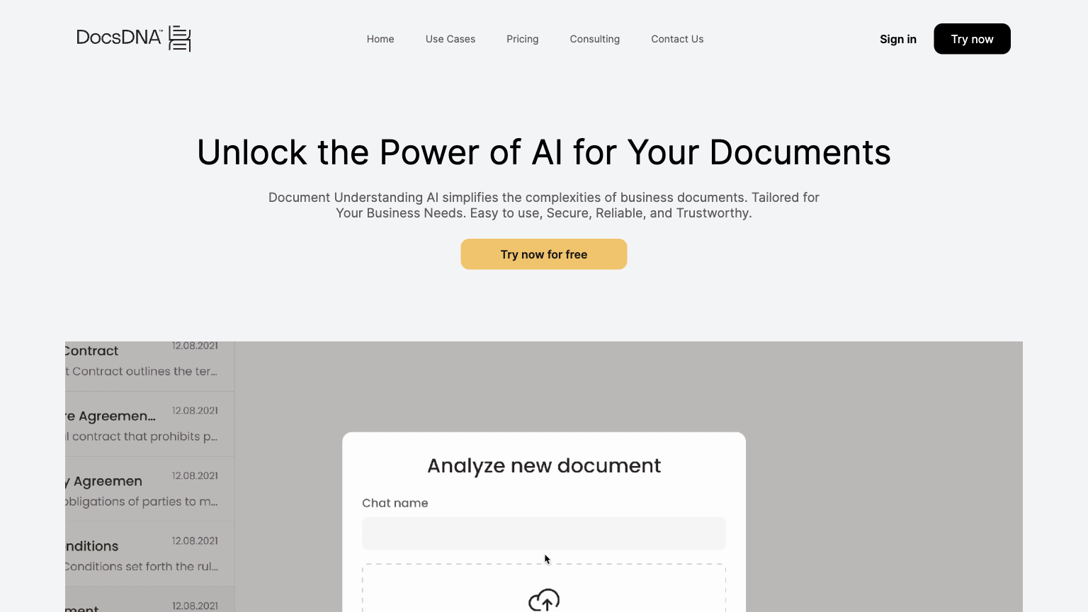 DocsDNA - AI Data Extraction Tool