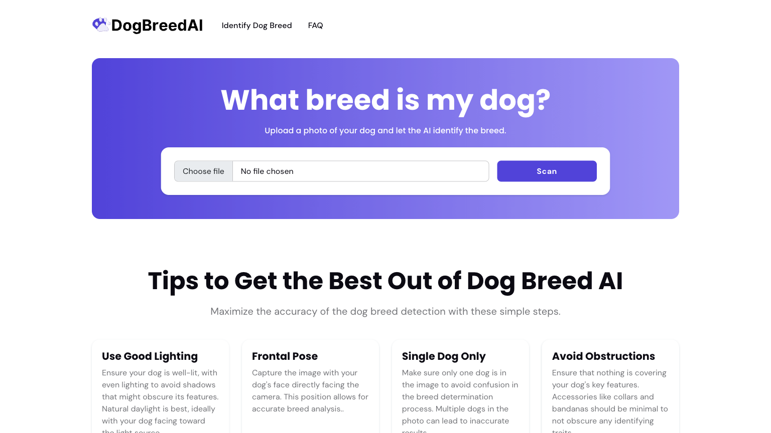 Dog breed ai - AI Pets Tool