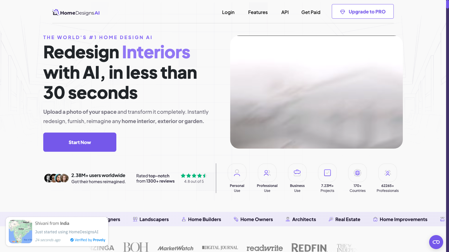 HomeDesignsAI - AI Interior Design Tool