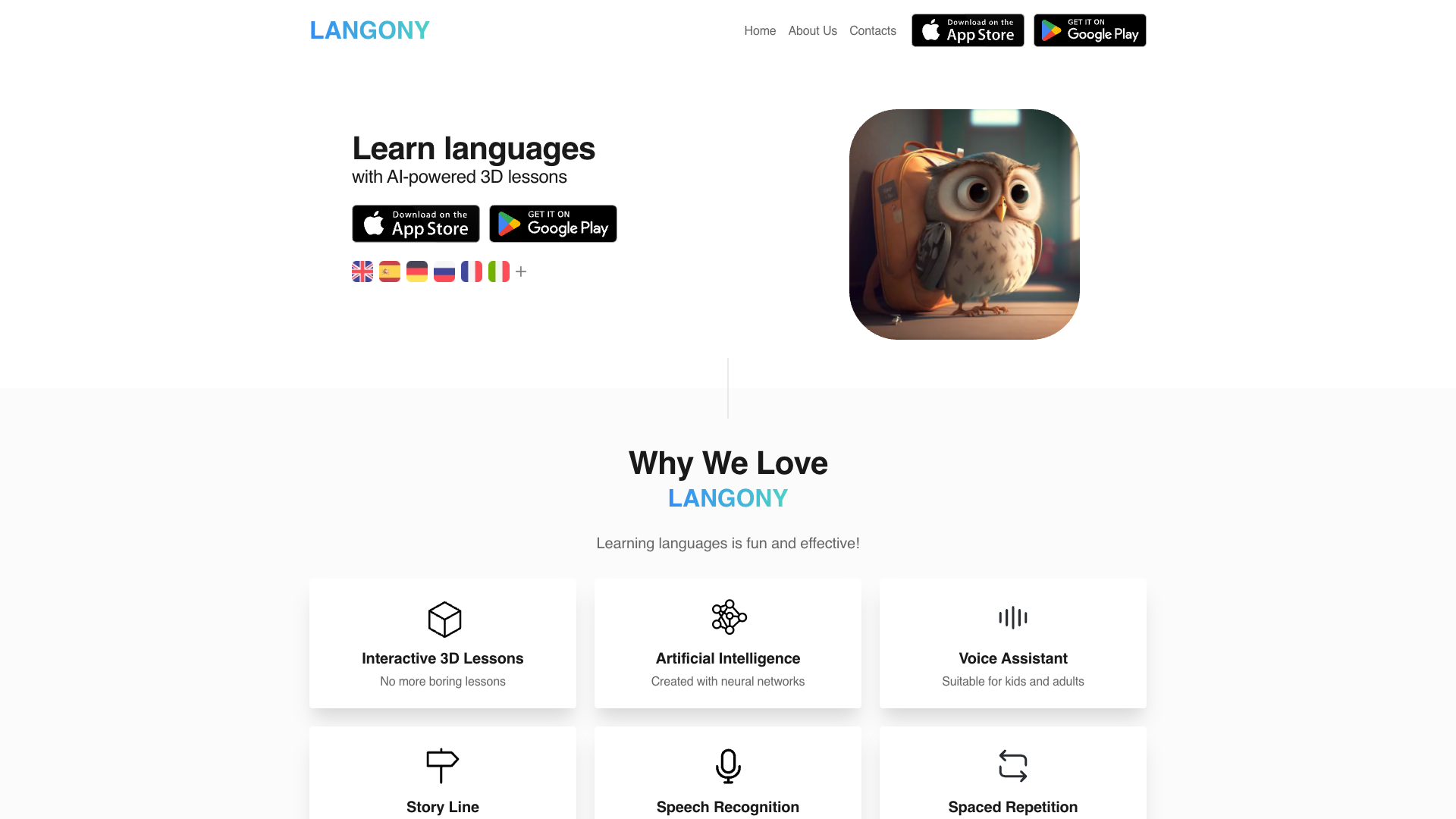 Langony - AI Language Learning Tool