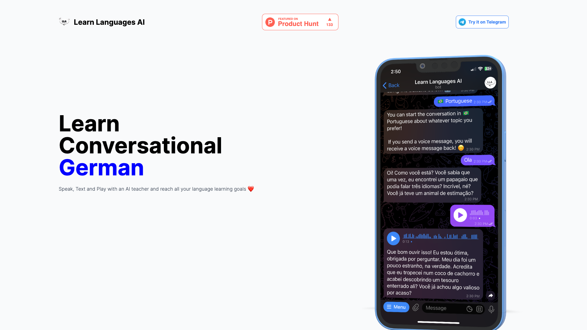 Learn Languages AI - AI Language Learning Tool