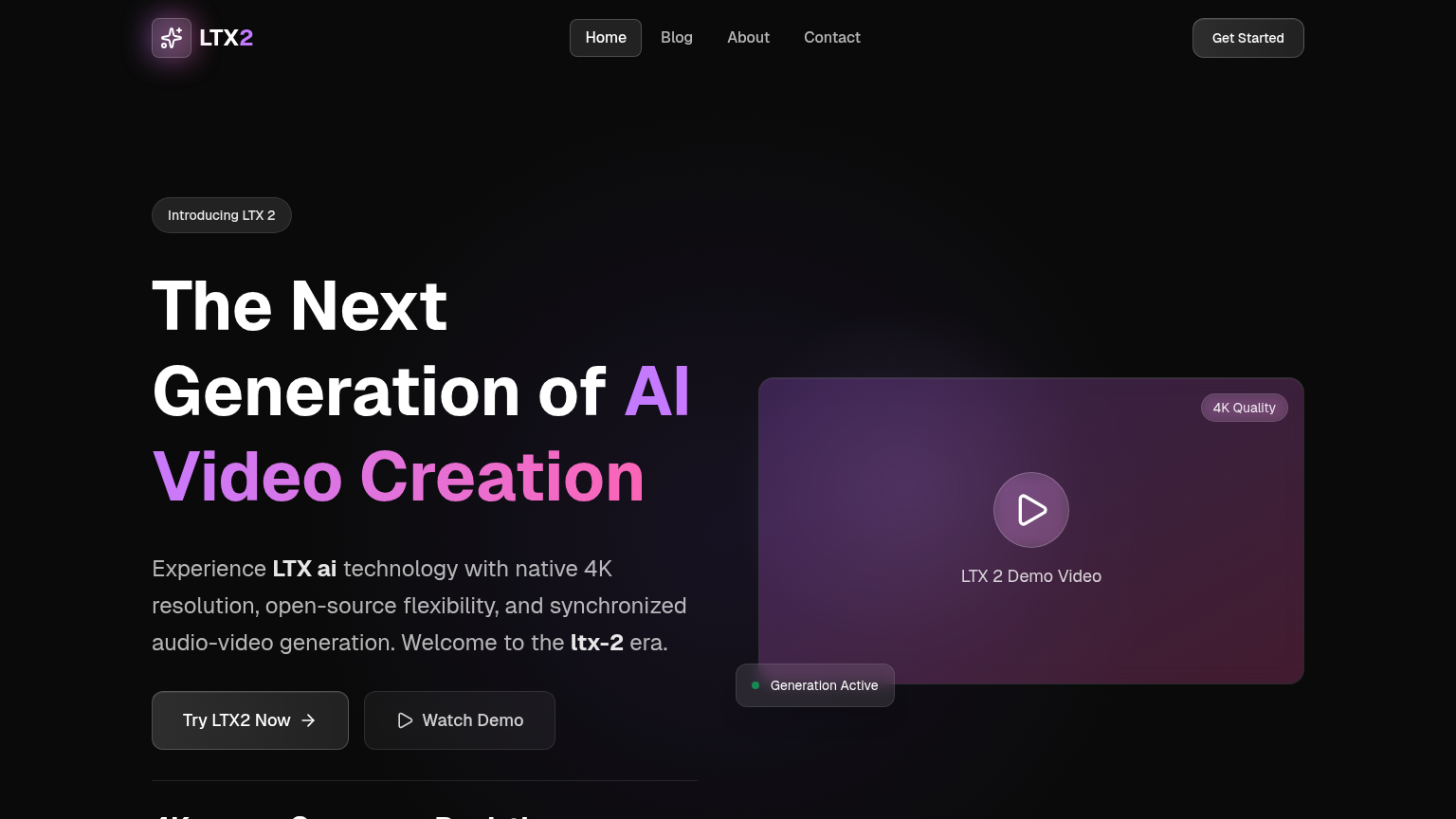 LTX 2 - AI Video Generation Tool