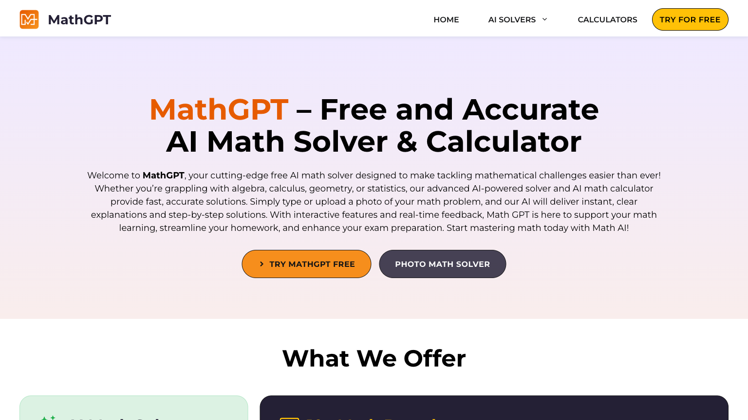 Mathgpt info