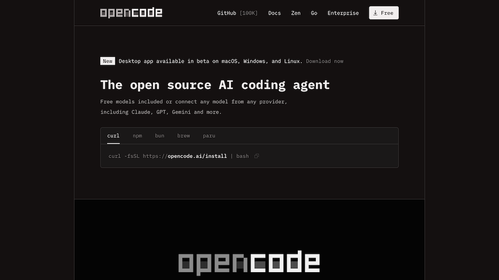 how to use opencode for ai-assisted python coding –... OpenCode.ai - AI Code Assistant Tool