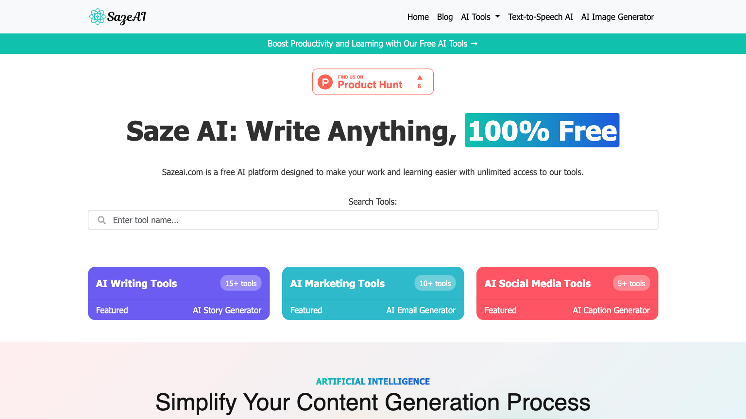 saze-ai-ai-content-creation-tool