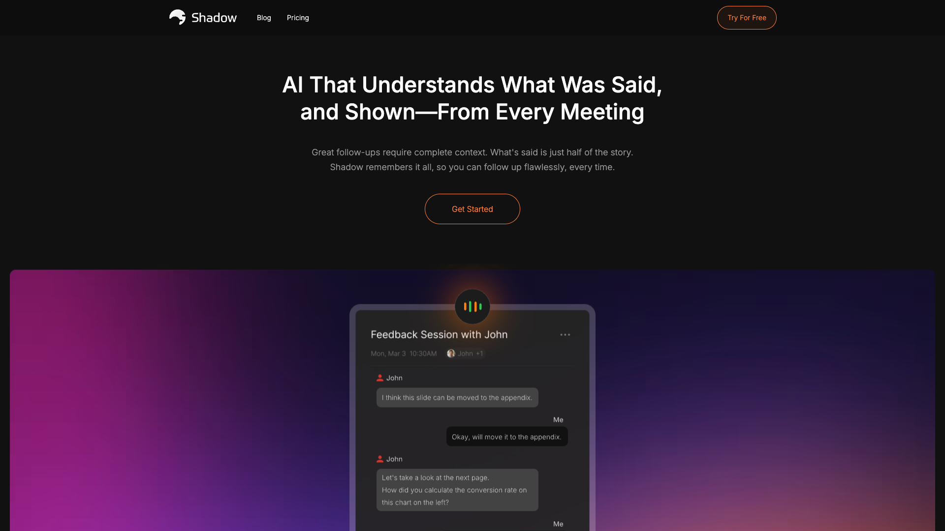 Shadow - AI Meeting Assistant Tool