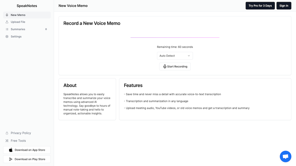 speaknotes