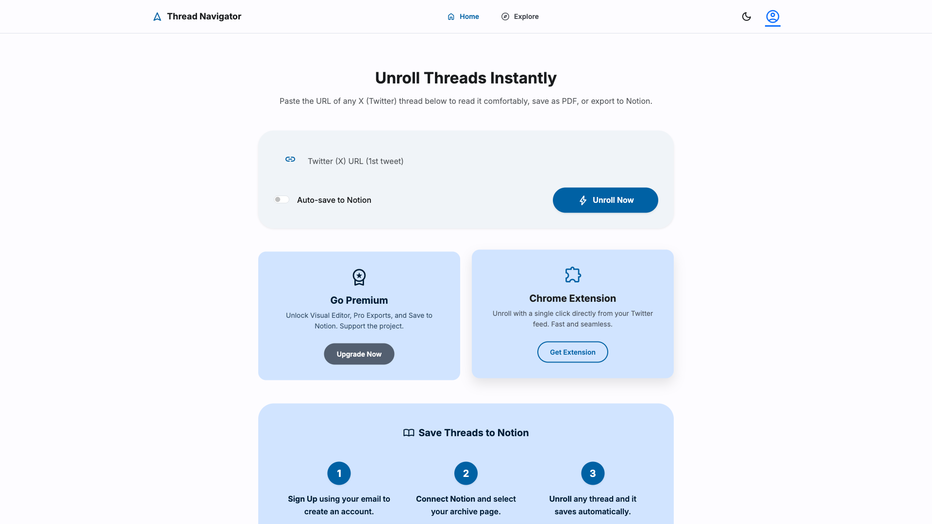 Save A Thread Ht Installer Thread Navigator - AI Social Media Tool