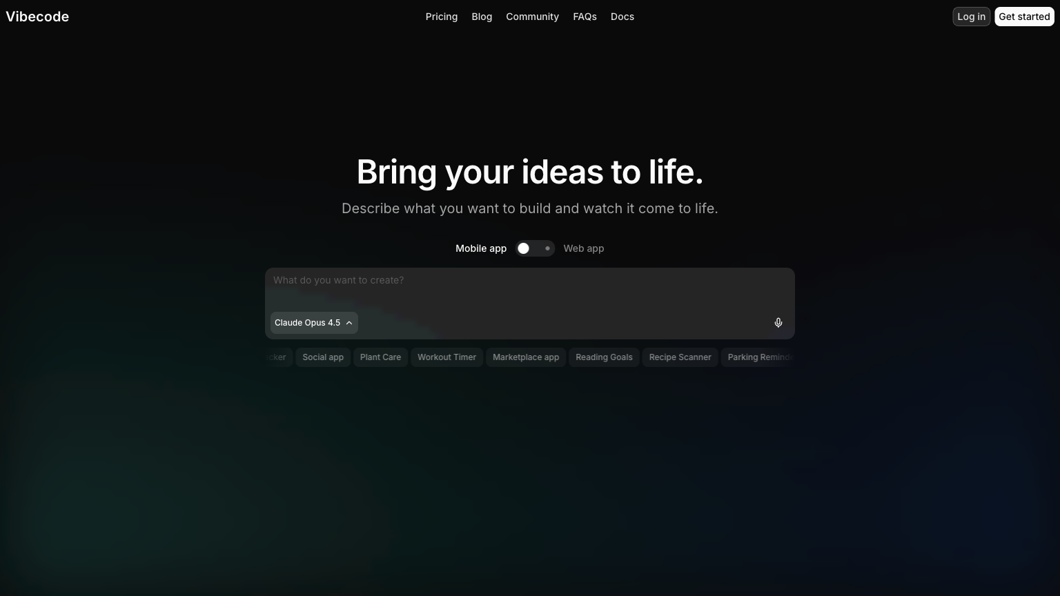 Vipe Code Vibecode - AI App Builder Tool